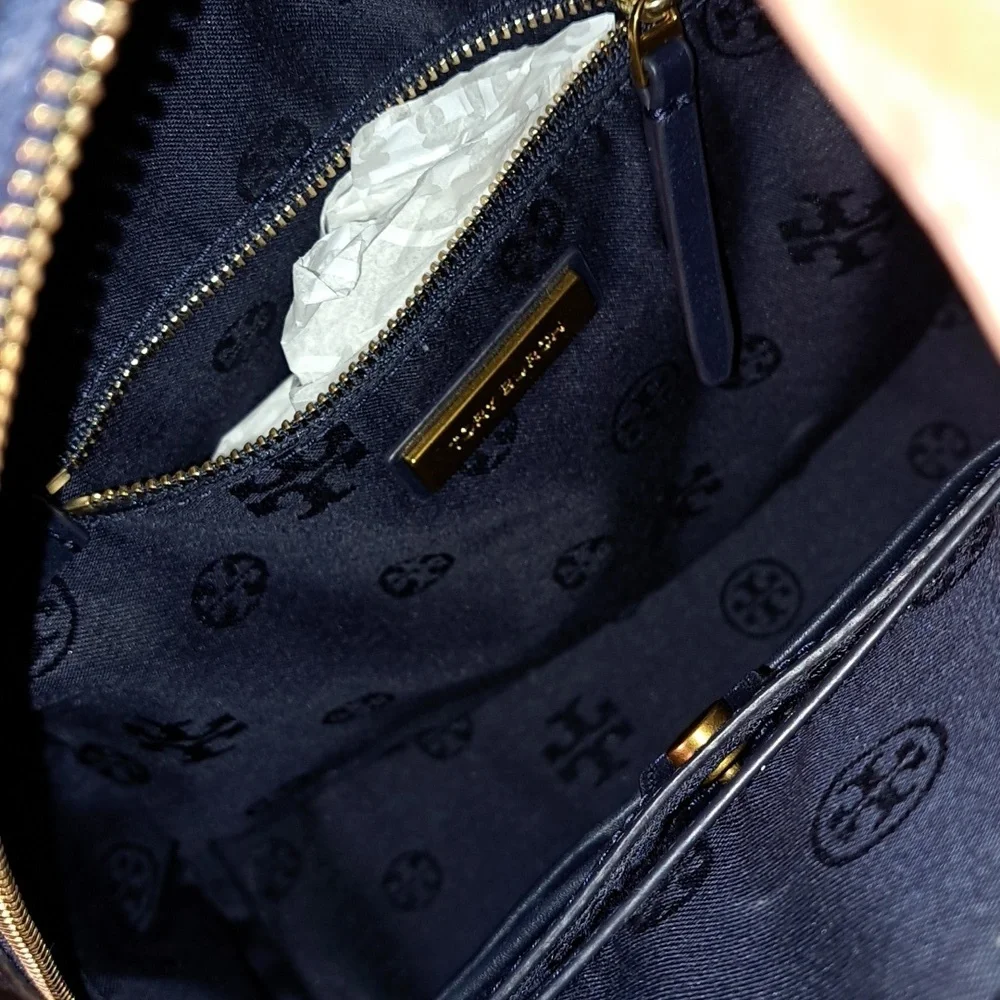 Tory Burch Croc-Embossed Backpack EUC